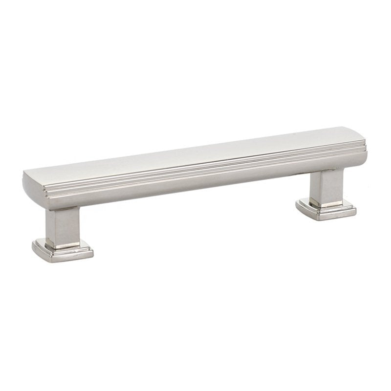 Art Deco Pull by Emtek Hardware - 4" - Polished Nickel - New York Hardware
