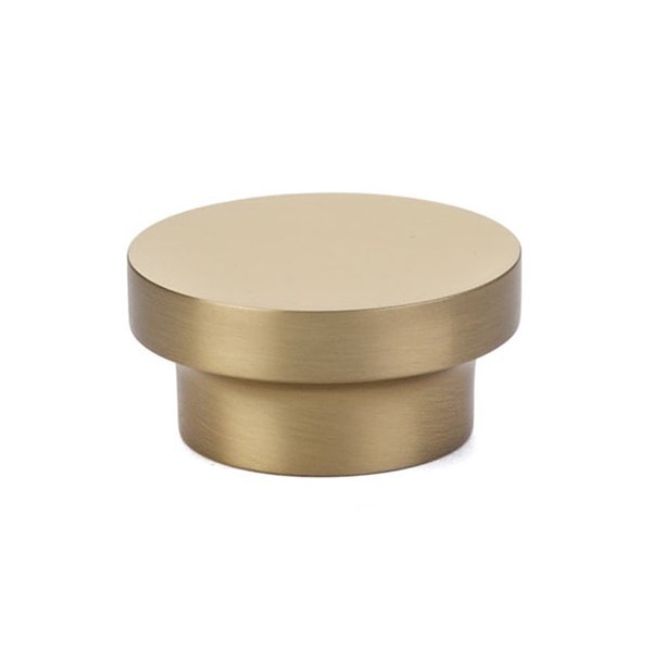 District Knob by Emtek Hardware - 1-3/8" - Satin Brass - New York Hardware