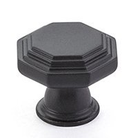 Midvale Knob by Emtek Hardware - 1-1/4" - Flat Black - New York Hardware