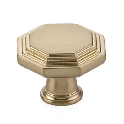 Midvale Knob by Emtek Hardware - 1-3/4" - Satin Brass - New York Hardware