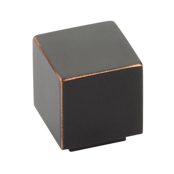 Allerton Square Knob by Emtek Hardware - 1" - Oil Rubbed Bronze - New York Hardware