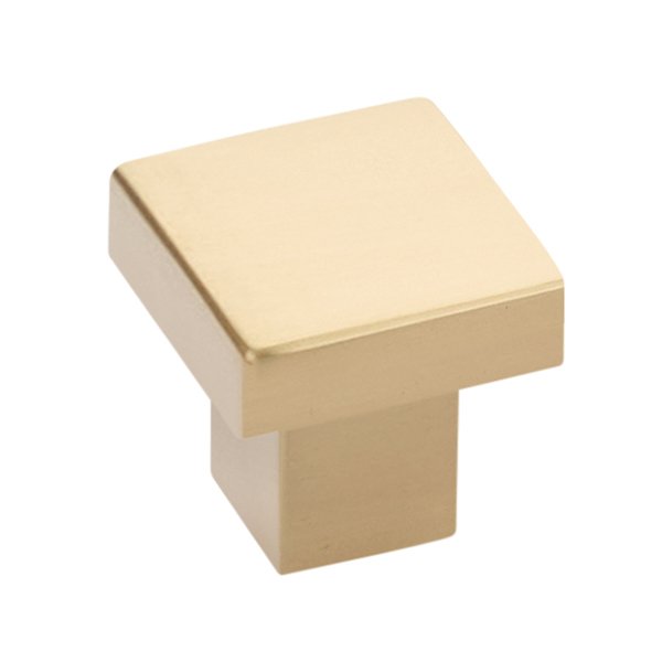 Hunter Square Knob by Emtek Hardware - 1-1/4" - Satin Brass - New York Hardware