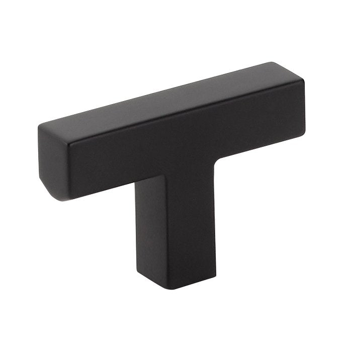 Warwick T Knob by Emtek Hardware - 2" - Flat Black - New York Hardware