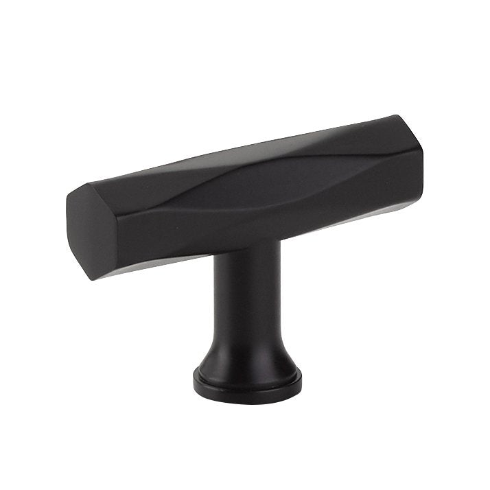 Tribeca T Knob by Emtek Hardware - 2" - Flat Black - New York Hardware