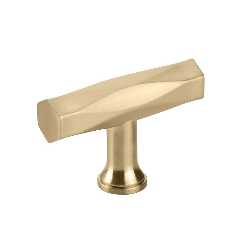 Tribeca T Knob by Emtek Hardware - 2" - Satin Brass - New York Hardware