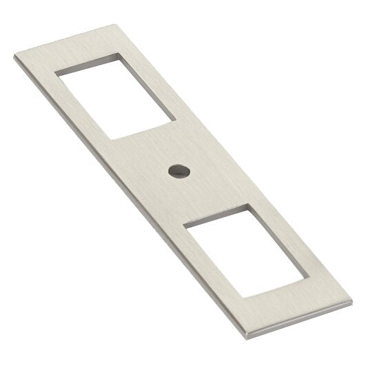 Long Backplate for Knob by Emtek Hardware - 4" - Satin Nickel - New York Hardware