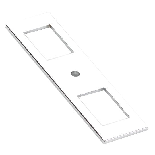 Long Backplate for Knob by Emtek Hardware - 4" - Polished Chrome - New York Hardware