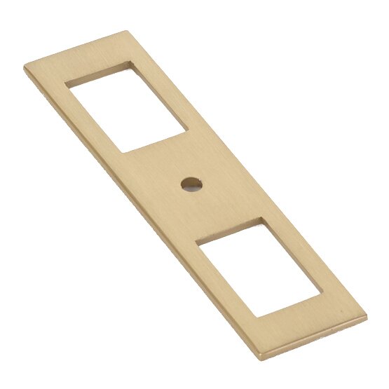 Long Backplate for Knob by Emtek Hardware - 4" - Satin Brass - New York Hardware
