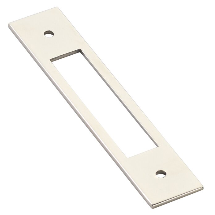 Backplate for Pull by Emtek Hardware - 4" - Polished Nickel - New York Hardware
