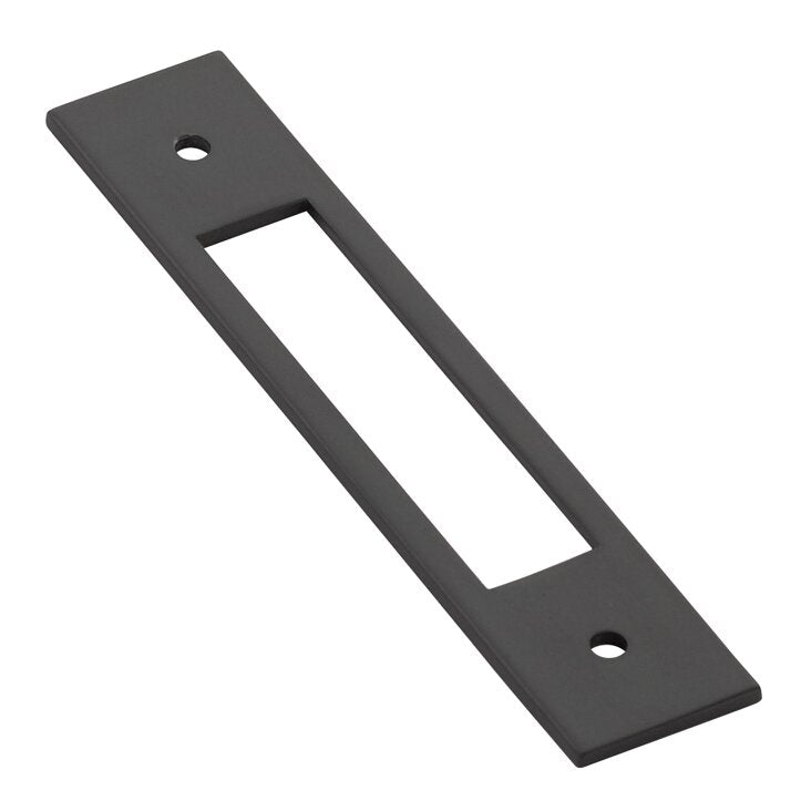 Backplate for Pull by Emtek Hardware - 4" - Flat Black - New York Hardware