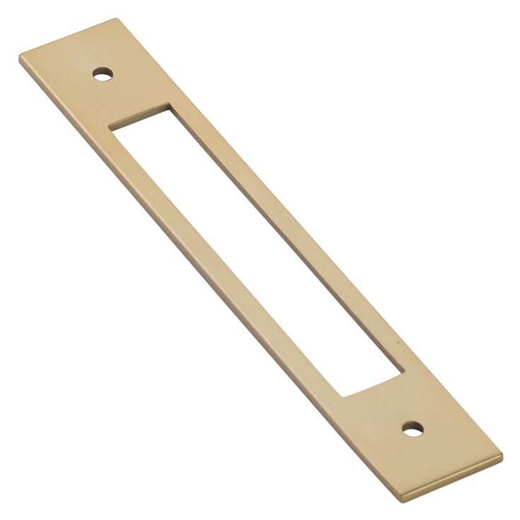 Backplate for Pull by Emtek Hardware - 5" - Satin Brass - New York Hardware