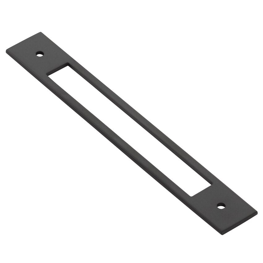 Backplate for Pull by Emtek Hardware - 6" - Flat Black - New York Hardware