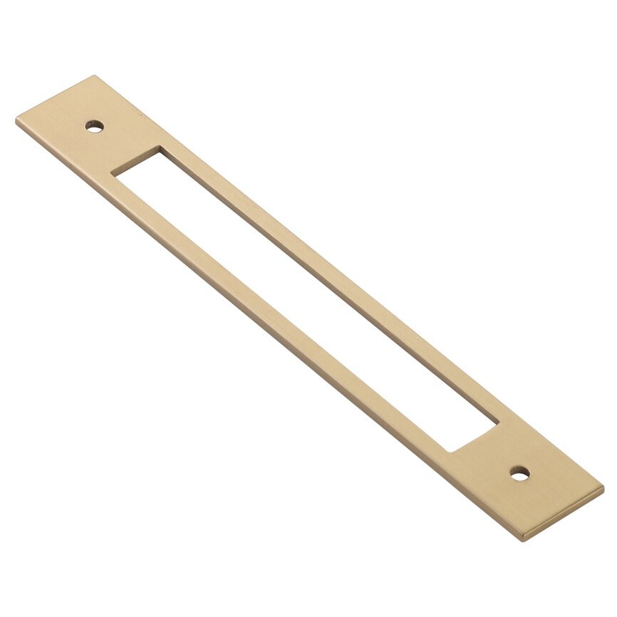 Backplate for Pull by Emtek Hardware - 6" - Satin Brass - New York Hardware