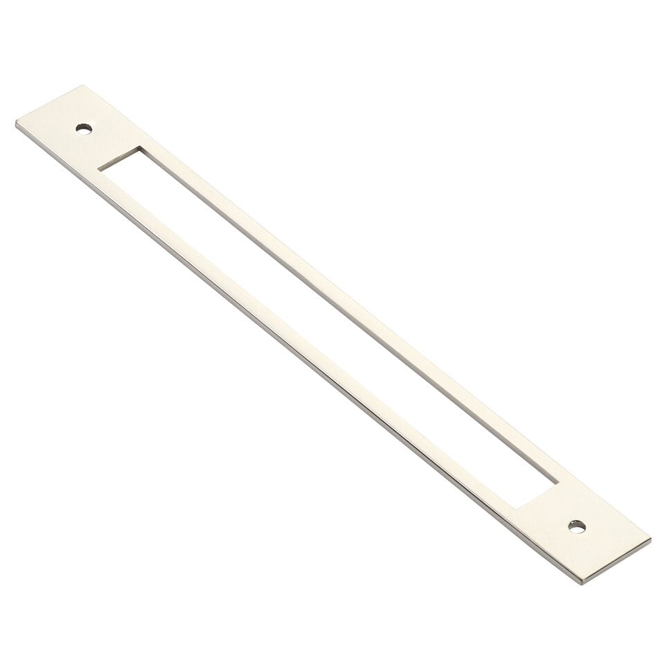 Backplate for Pull by Emtek Hardware - 8" - Polished Nickel - New York Hardware