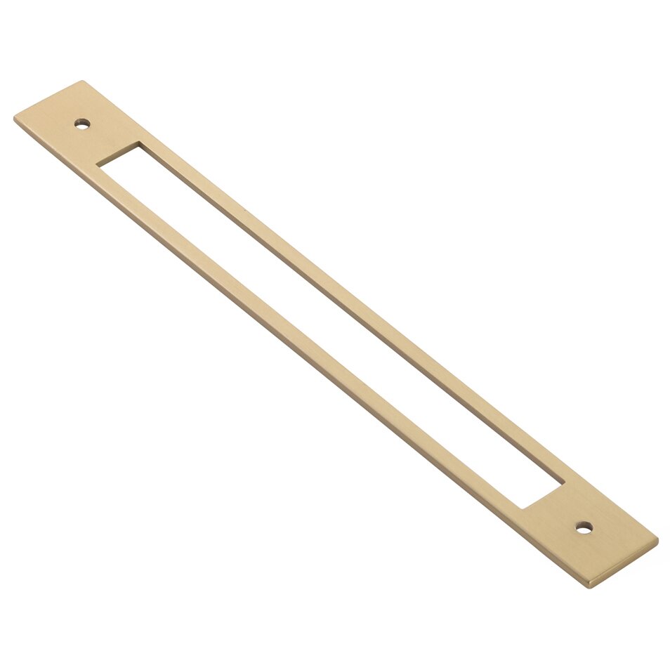 Backplate for Pull by Emtek Hardware - 8" - Satin Brass - New York Hardware