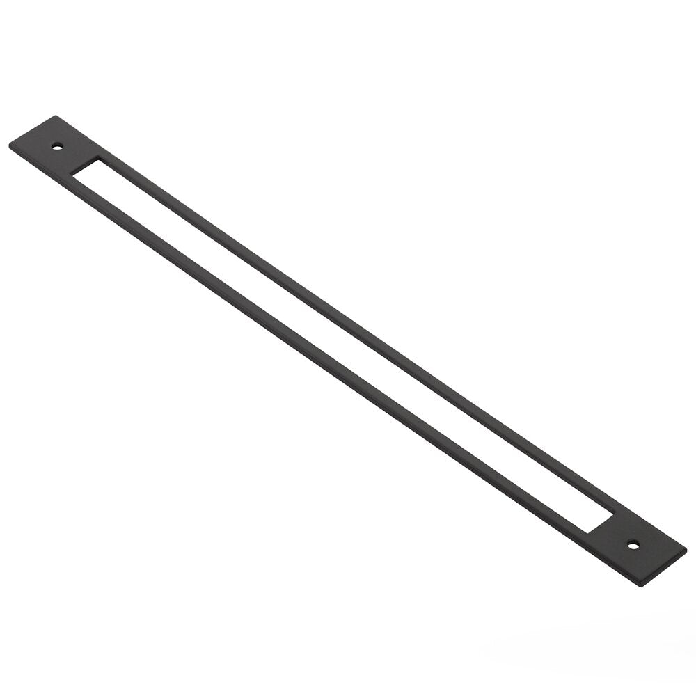 Backplate for Pull by Emtek Hardware - 12" - Flat Black - New York Hardware
