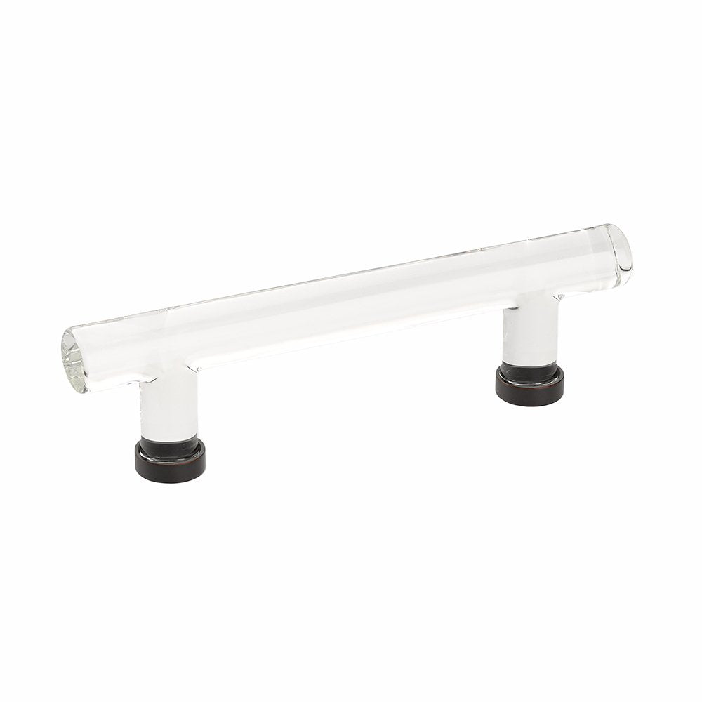 Crystal Bar Pull by Emtek Hardware - 4" - Oil Rubbed Bronze - New York Hardware
