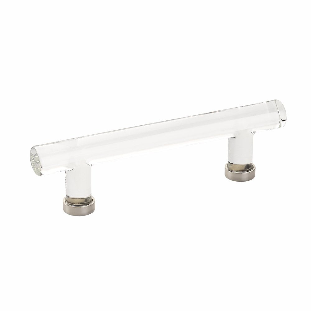 Crystal Bar Pull by Emtek Hardware - 4" - Polished Nickel - New York Hardware