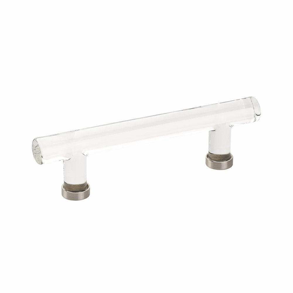 Crystal Bar Pull by Emtek Hardware - 4" - Satin Nickel - New York Hardware