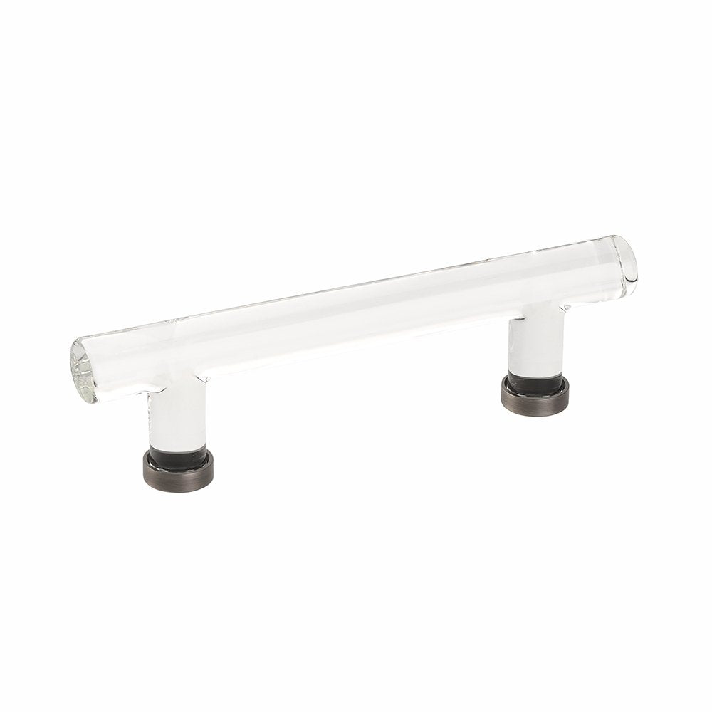 Crystal Bar Pull by Emtek Hardware - 4" - Pewter - New York Hardware