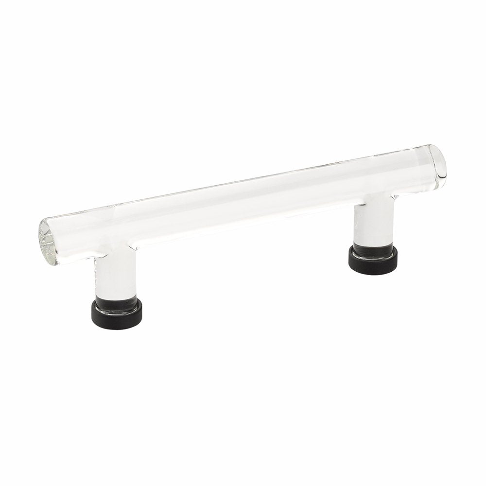 Crystal Bar Pull by Emtek Hardware - 4" - Flat Black - New York Hardware