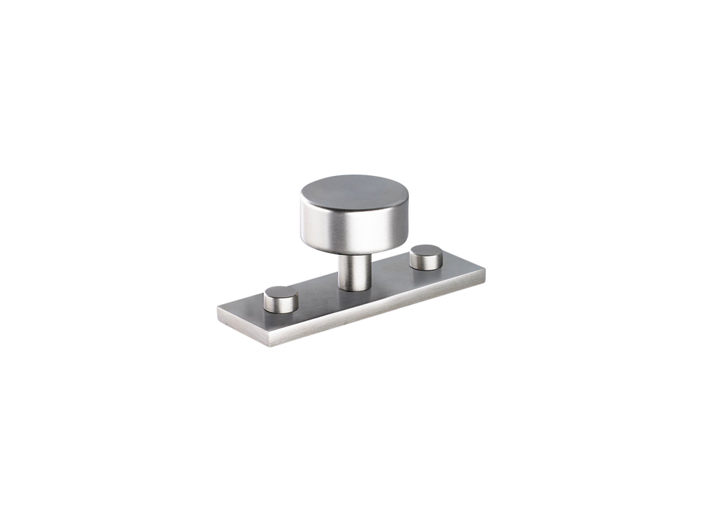 MIX Plain Cabinet Knob & Backplate by Armac Martin - 54mm - Satin Nickel Plate