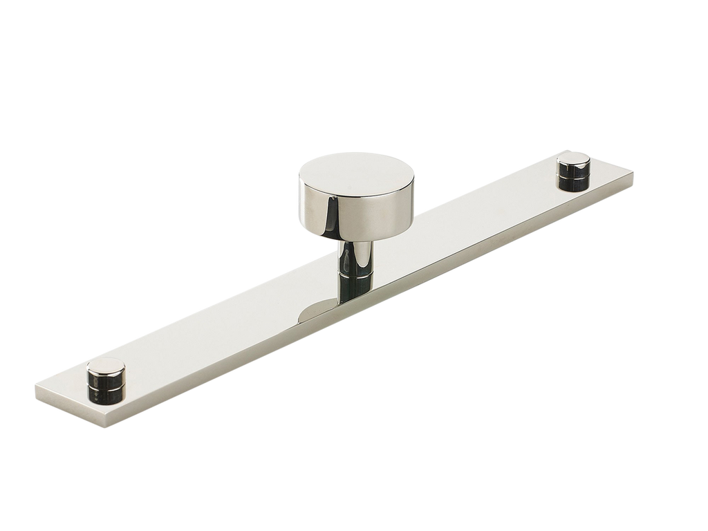 MIX Plain Cabinet Knob & Backplate by Armac Martin - 192mm - Polished Nickel Plate