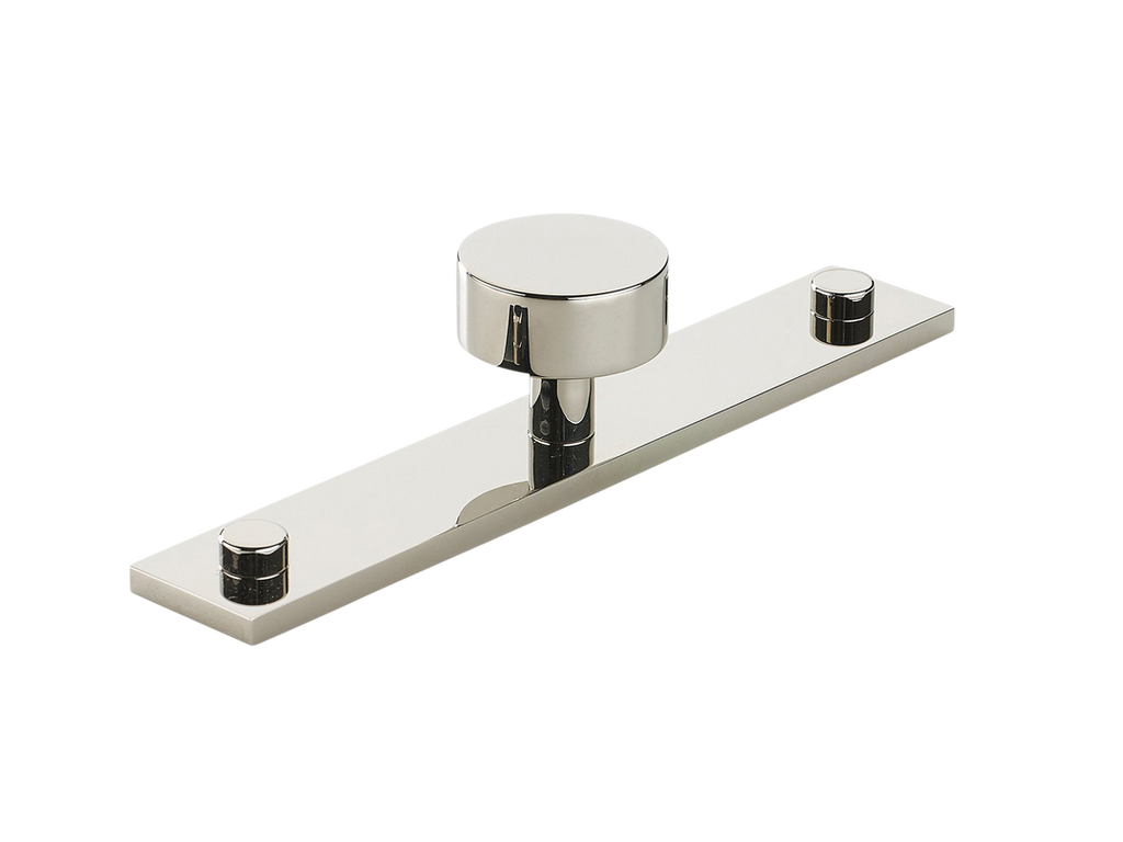MIX Plain Cabinet Knob & Backplate by Armac Martin - 128mm - Polished Nickel Plate
