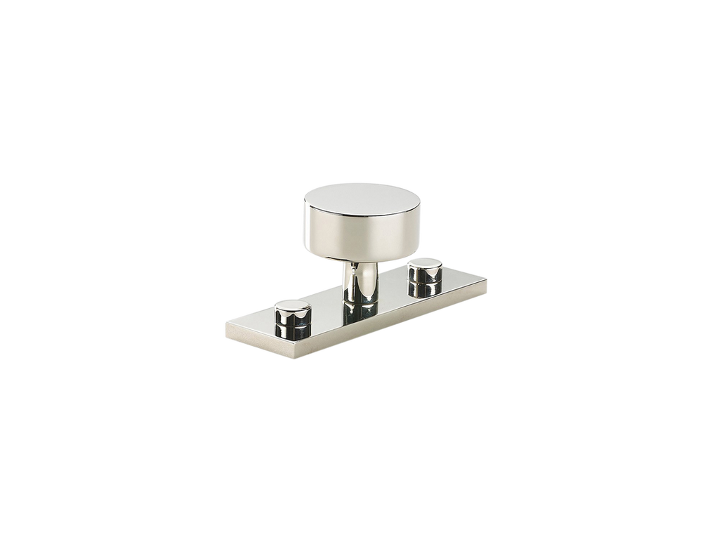 MIX Plain Cabinet Knob & Backplate by Armac Martin - 54mm - Polished Nickel Plate