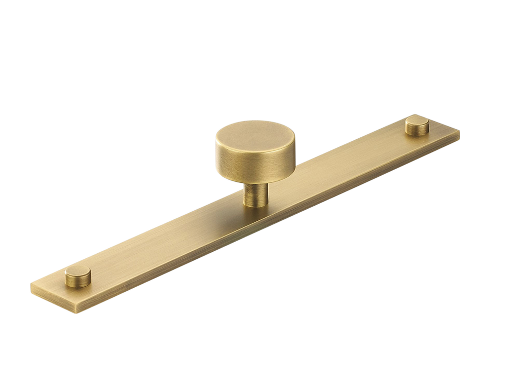 MIX Plain Cabinet Knob & Backplate by Armac Martin - 192mm - Satin Antique Satin Lacquered